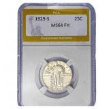 1929-S Standing Liberty Quarter PGA MS64 FH