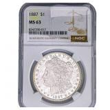 1887 Morgan Silver Dollar NGC MS63