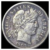 1907-O Silver Barber Dime CLOSELY UNCIRCULATED