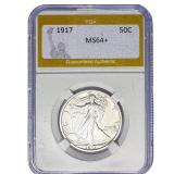 1917 Walking Liberty Half Dollar PGA MS64+