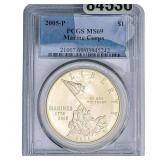 2005 Sliver $1 Marine Corps PCGS MS69