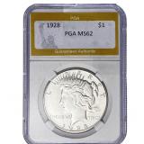 1928 Morgan Silver Dollar PGA MS62