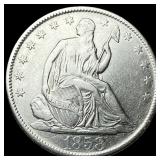 1858-O Silver Half Dollar CLOSELY UNCIRCULATED