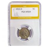 1915-D Buffalo Nickel PGA MS64