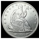 1873 Arrows Seated Liberty Half Dollar CLOSELY UNC