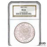1881-S Morgan Silver Dollar NGC MS66