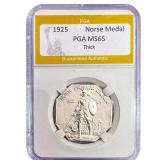 1925 Norse American Silver Medal - Thick PGA MS65