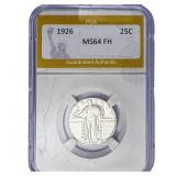 1926 Standing Liberty Quarter PGA MS64 FH