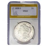 1898-S Morgan Silver Dollar PGA MS63
