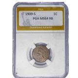1909-S Indian Head Cent PGA MS64 RB
