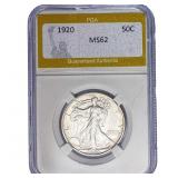 1920 Walking Liberty Half Dollar PGA MS62