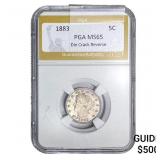 1883 Liberty Victory Nickel PGA MS65 Die Crack Rev