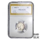 1927-S Buffalo Nickel PGA AU58