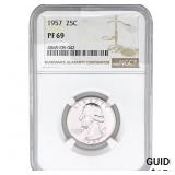 1957 Washington Silver Quarter NGC PF69