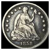 1858-O Silver Half Dime LIGHTLY CIRCULATED