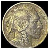 1918-D Buffalo Nickel ABOUT UNCIRCULATED