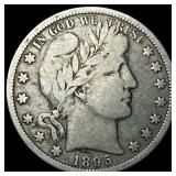 1895-O Silver Barber Half Dollar LIGHTLY CIRCULATE