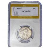 1924-D Standing Liberty Quarter PGA MS64 FH