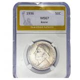1936 Boone Half Dollar PGA MS67
