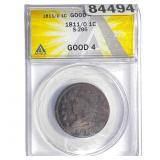 1811/0 Classic Head Large Cent ANACS G4