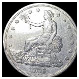 1876 Silver Trade Dollar CLOSELY UNCIRCULATED