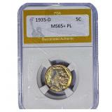 1935-D Buffalo Nickel PGA MS65+ PL