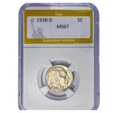 1938-D Buffalo Nickel PGA MS67