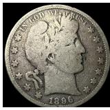 1896-O Silver Barber Half Dollar NICELY CIRCULATED