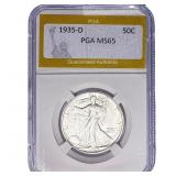 1935-D Walking Liberty Half Dollar PGA MS65