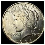 1924 Silver Peace Dollar UNCIRCULATED
