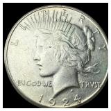 1924-S Silver Peace Dollar CLOSELY UNCIRCULATED
