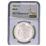 1900-O Morgan Silver Dollar NGC MS63