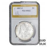 1897-O Morgan Silver Dollar PGA MS62