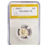 1942/1 Mercury Silver Dime PGA MS65+ FB