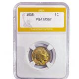 1935 Buffalo Nickel PGA MS67