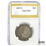 1897-S Barber Half Dollar PGA XF45