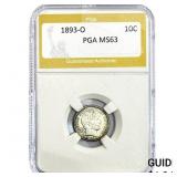 1893-O Barber Dime PGA MS63