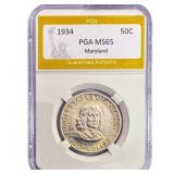 1934 Maryland Half Dollar PGA MS65
