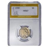1930 Buffalo Nickel PGA MS67