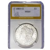 1883-CC Morgan Silver Dollar PGA MS64