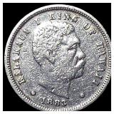 1883 Hawaii Silver Dime NEARLY UNCIRCULATED
