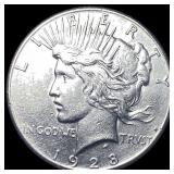 1928 RSB Silver Peace Dollar CLOSELY UNCIRCULATED