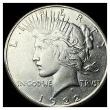 1922-S Silver Peace Dollar CLOSELY UNCIRCULATED