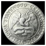 1946 Iowa Statehood Centennial Half Dollar ABOUT U
