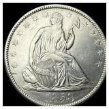 1858 Silver Half Dollar (Seated Liberty) CLOSELY U
