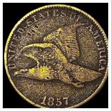 1857 Copper-Nickel Flying Eagle Cent HIGH GRADE
