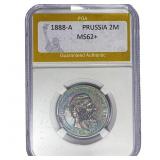 1888-A Prussia 2 Mark PGA MS62+