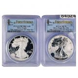 [2 Coins] 2012-S Silver Eagle PCGS PR70 DCAM