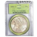1884-O Morgan Silver Dollar PCGS MS63