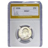 1936 Washington Silver Quarter PGA MS67